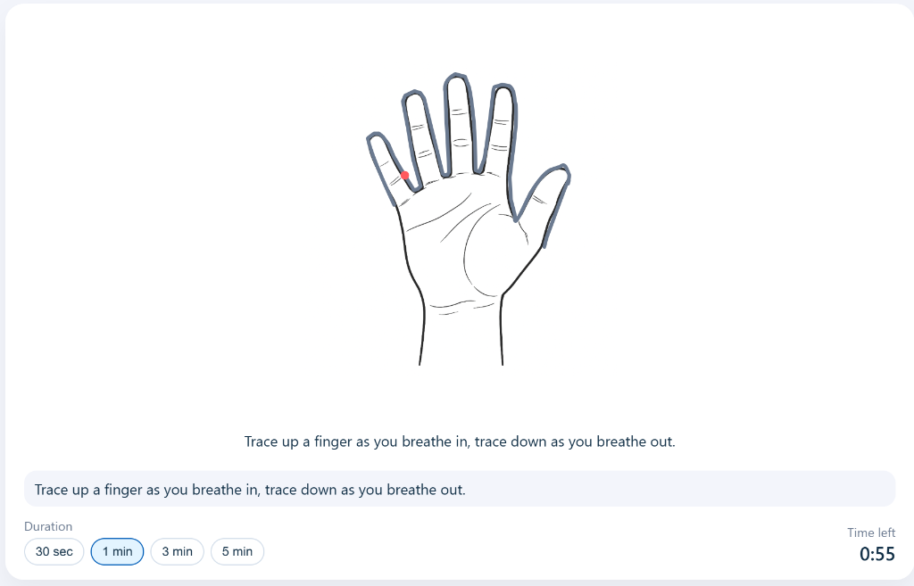 Self Regulation - Hand Tracing Activity